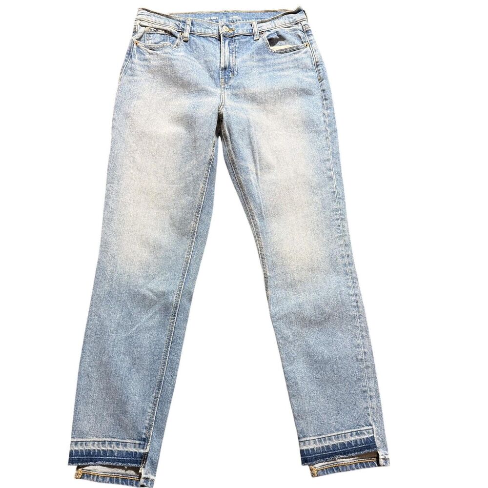 Old Navy Jeans Womens 4 Tall Blue Boyfriend Relaxed Fit Light Wash Denim